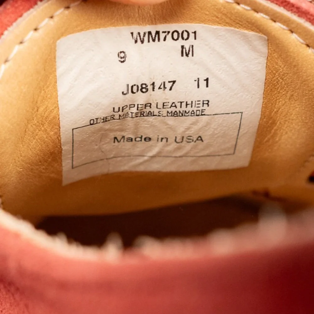 WALK-OVER Men's Derby Oxford Vintage Peach Salmon Suede Shoes Sz 9 M‎
